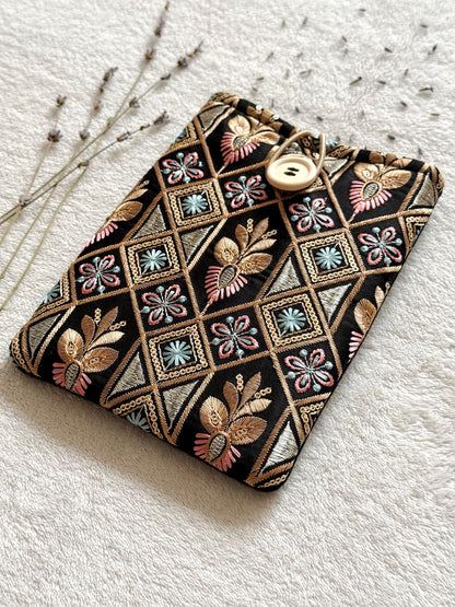 Embroidered Rose Gold E-Reader Sleeve