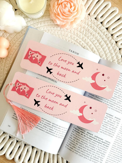 Moon Bookmark with Tassel