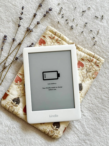 Embroidered Champagne Strawberry E-Reader Sleeve