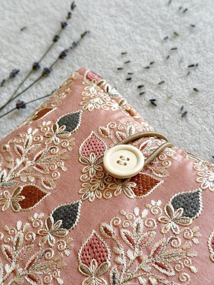 Embroidered Strawberry Book Sleeve