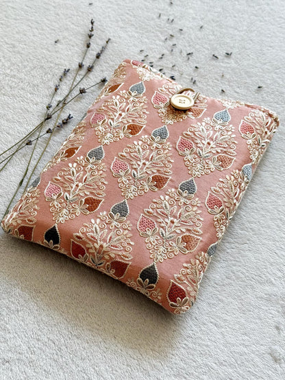 Embroidered Strawberry Book Sleeve