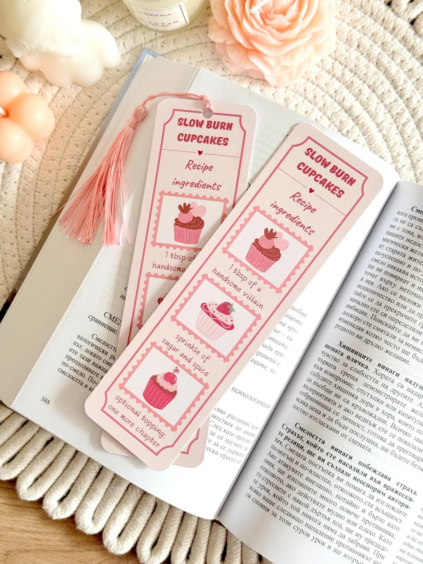 Slow Burn Recipe Bookmark with Tassel