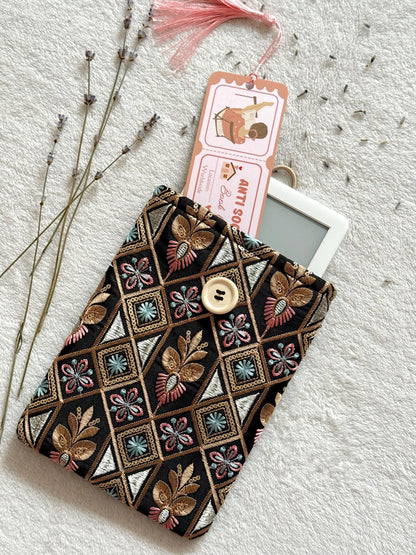 Embroidered Rose Gold E-Reader Sleeve