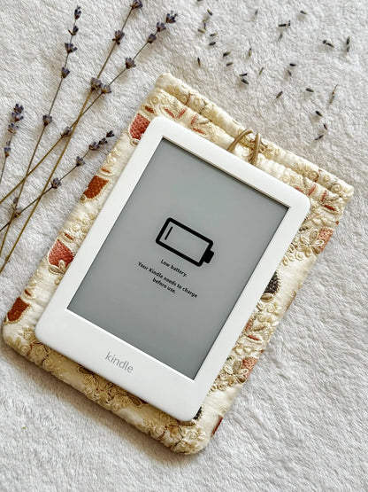 Embroidered Champagne Strawberry E-Reader Sleeve