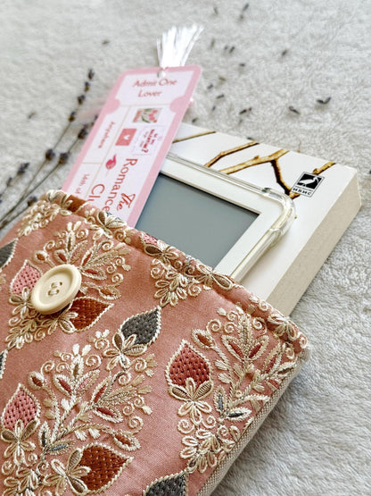 Embroidered Strawberry Book Sleeve