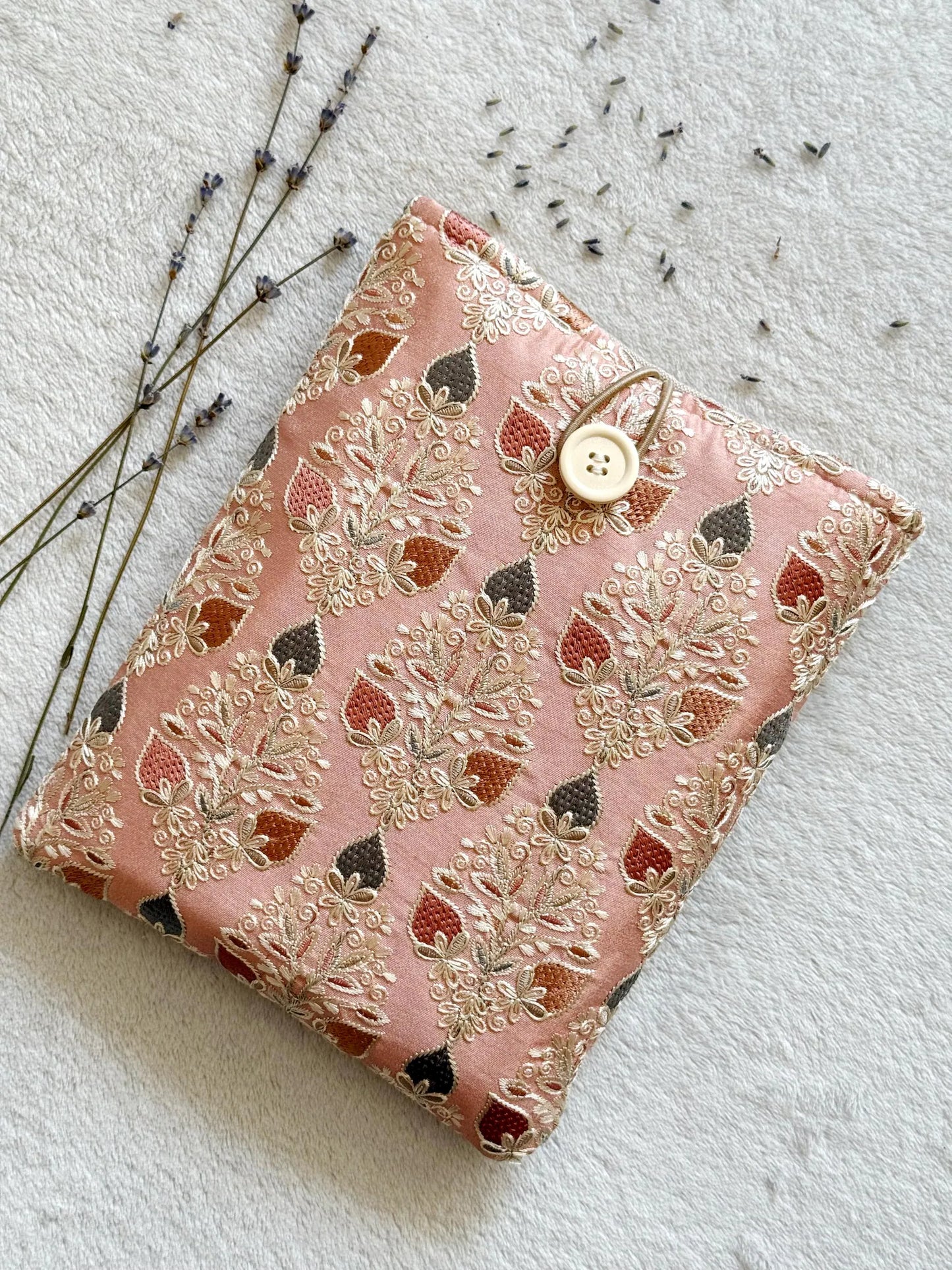 Embroidered Strawberry Book Sleeve