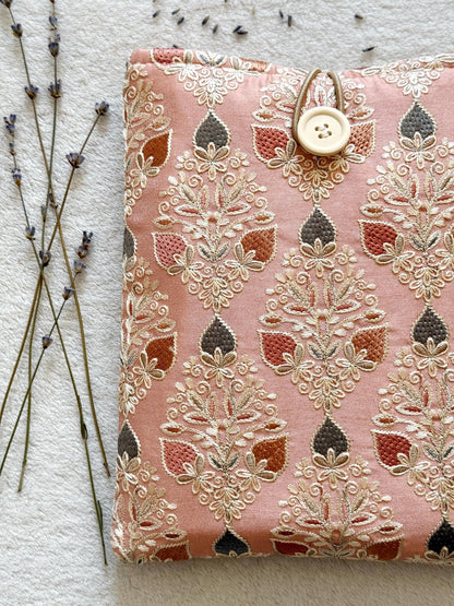 Embroidered Strawberry Book Sleeve
