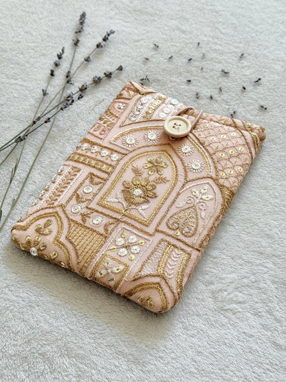 Embroidered Abstract Floral E-Reader Sleeve