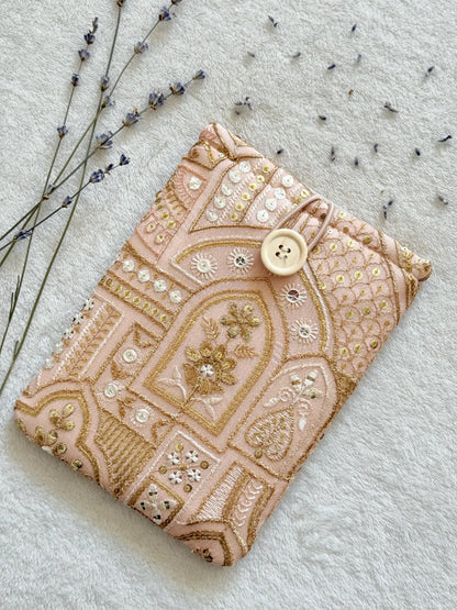 Embroidered Abstract Floral E-Reader Sleeve