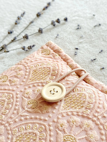 Embroidered Pink Abstract E-Reader Sleeve