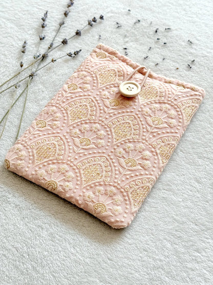 Embroidered Pink Abstract E-Reader Sleeve
