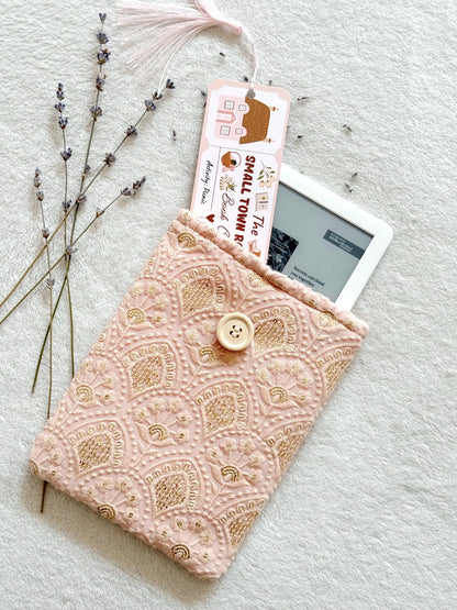 Embroidered Pink Abstract E-Reader Sleeve