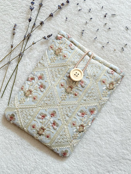 Embroidered Blue Orchid E-Reader Sleeve