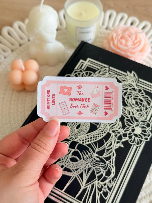 Romance Book Club Ticket Sticker
