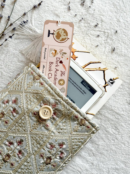 Embroidered Orchid Book Sleeve