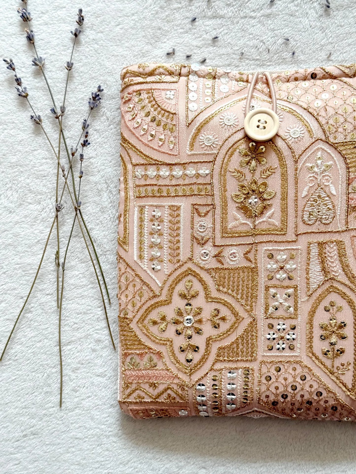 Embroidered Abstract Book Sleeve