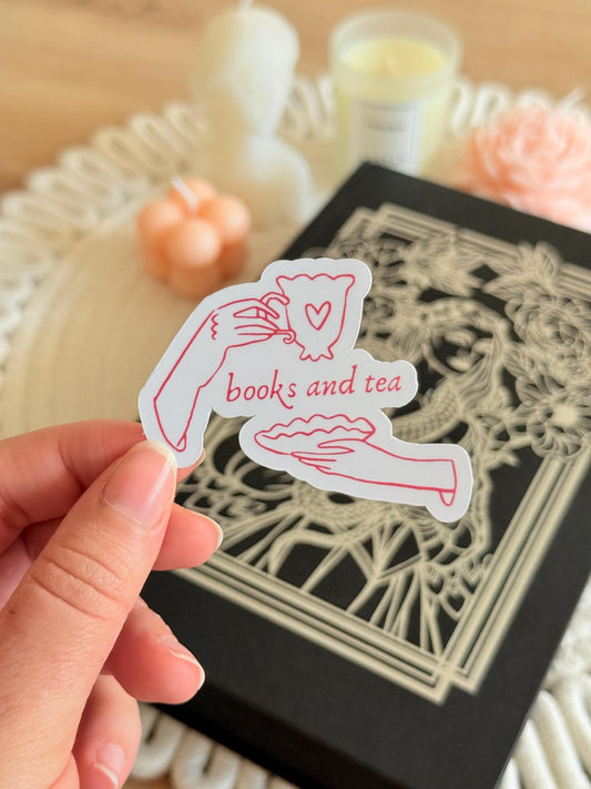 Books and Tea Sticker