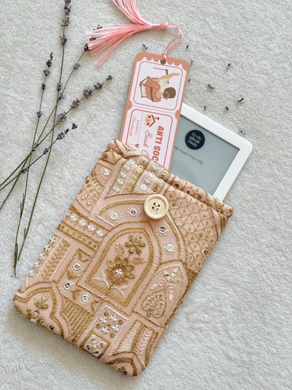 Embroidered Abstract Floral E-Reader Sleeve