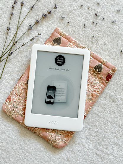 Embroidered Pink Strawberry E-Reader Sleeve