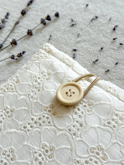 Embroidered White Floral E-Reader Sleeve