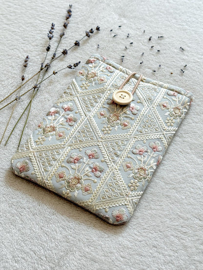 Embroidered Blue Orchid E-Reader Sleeve