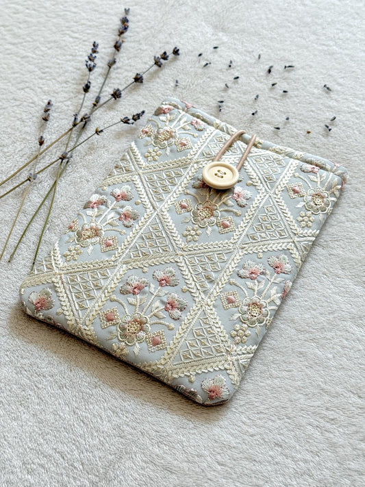 Embroidered Blue Orchid E-Reader Sleeve