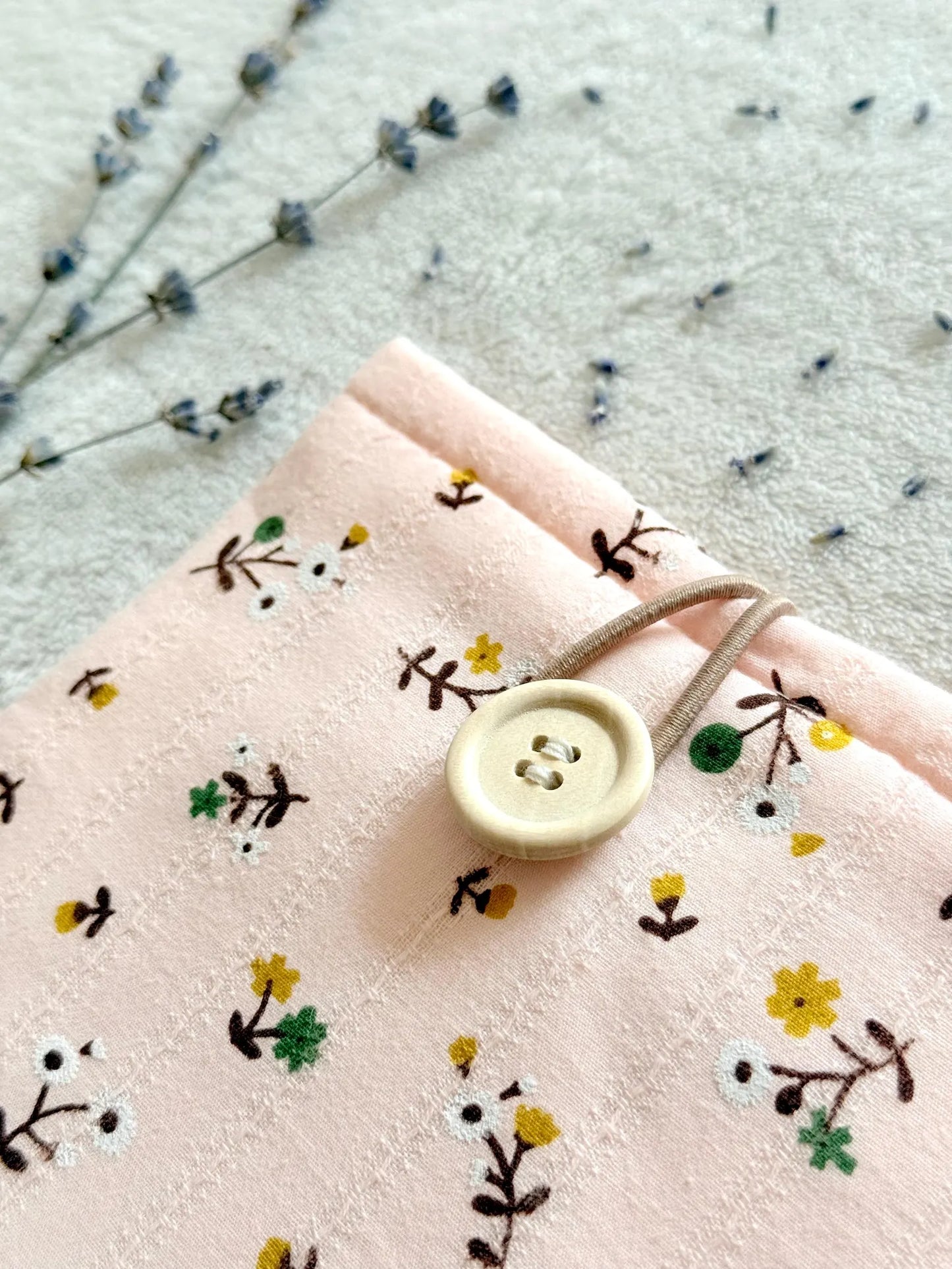 Embroidered Pink Floral E-Reader Sleeve