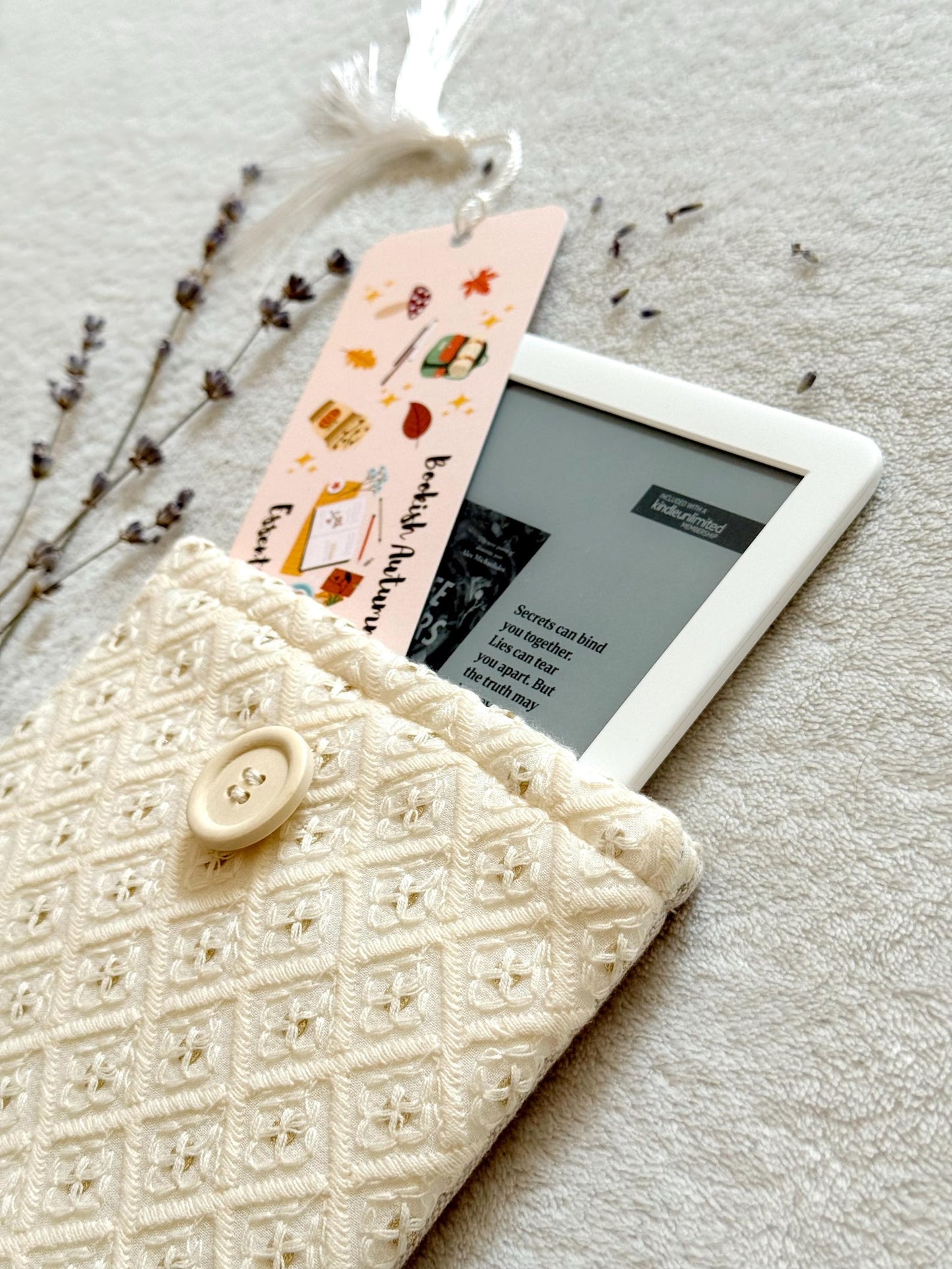 Embroidered Sequin E-Reader Sleeve