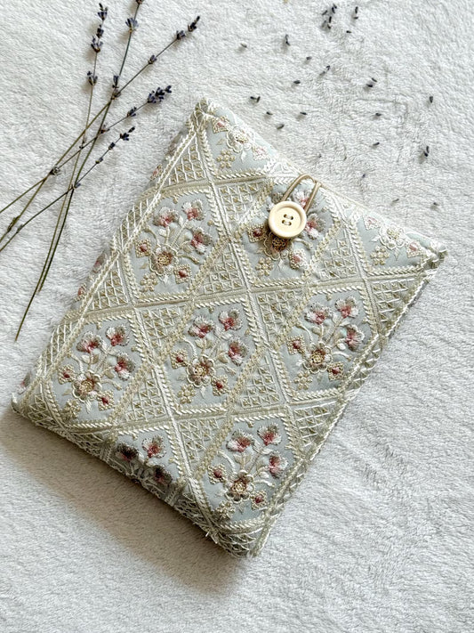 Embroidered Orchid Book Sleeve