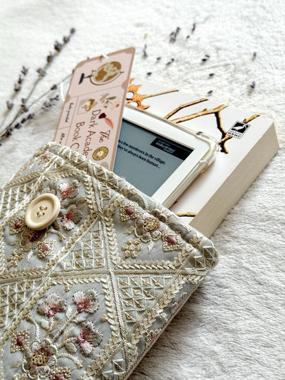Embroidered Orchid Book Sleeve