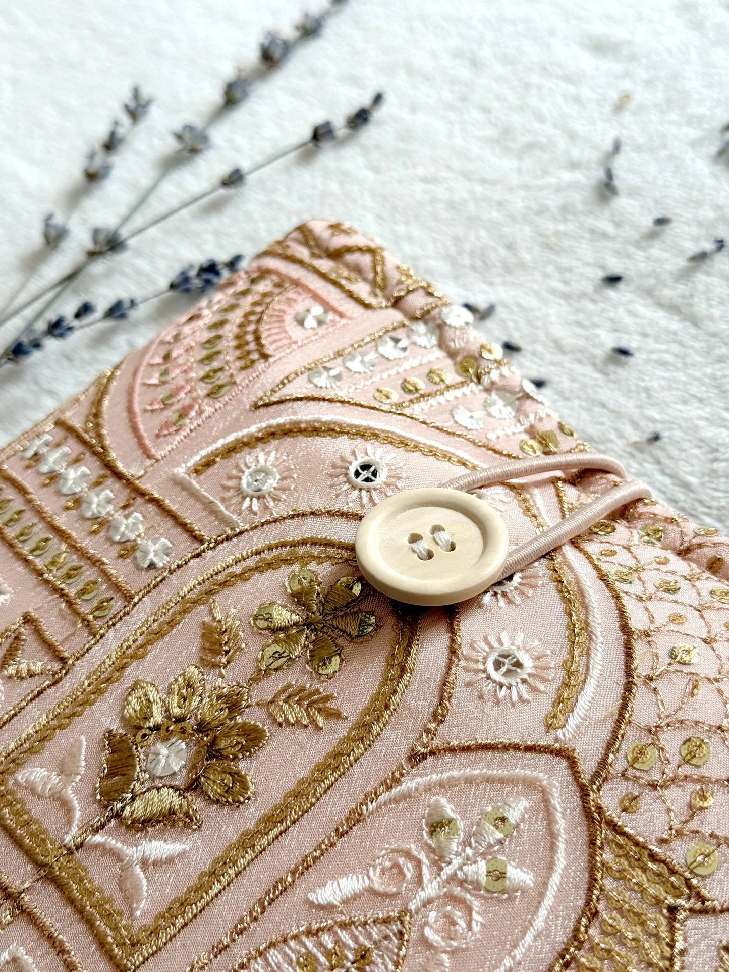 Embroidered Abstract Book Sleeve