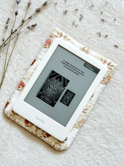 Embroidered White Strawberry E-Reader Sleeve