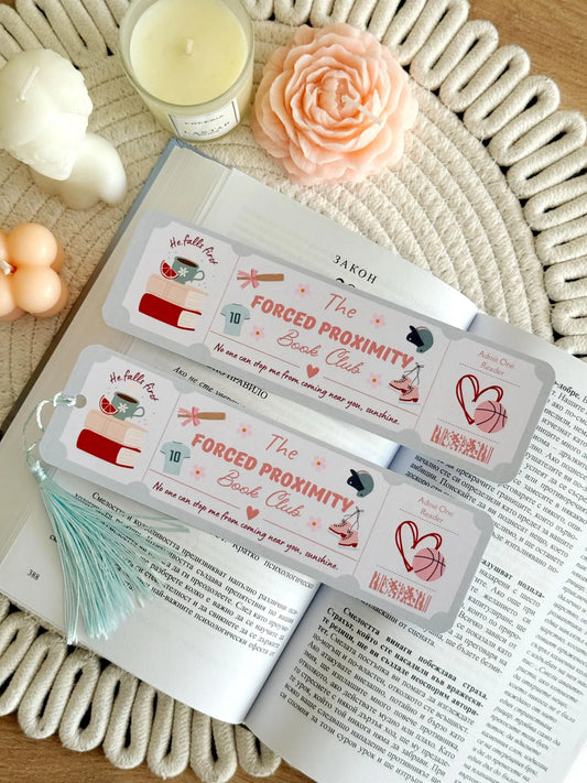 Forced Proximity Book Club Ticket Bookmark with Tassel