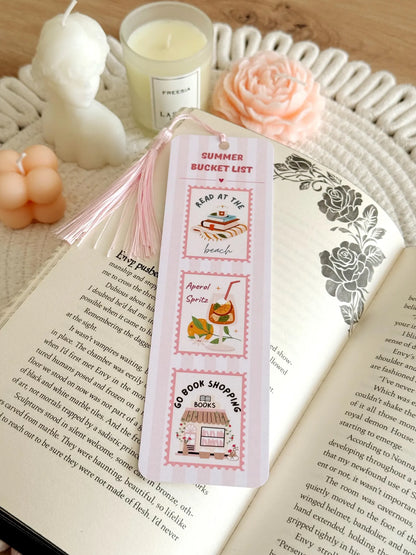Summer Bucket List Bookmark with Tassel