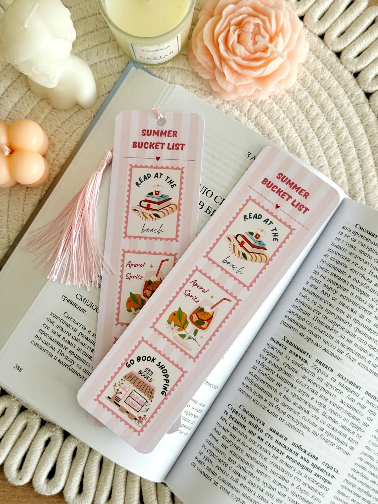 Summer Bucket List Bookmark with Tassel