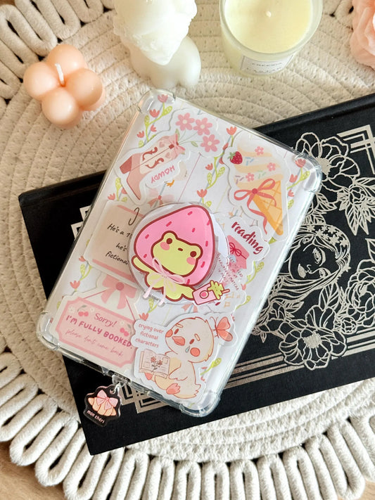 Strawberry Frog Magnetic E-Reader Grip
