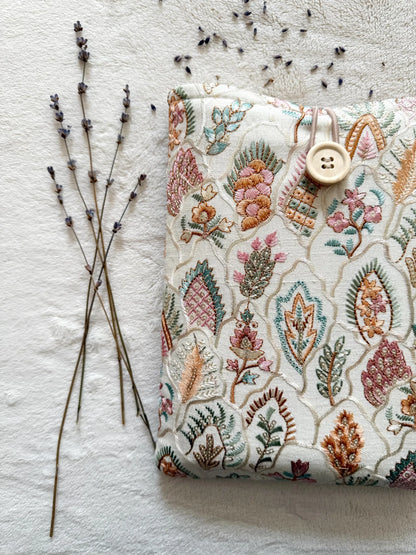 Embroidered Tropical Book Sleeve