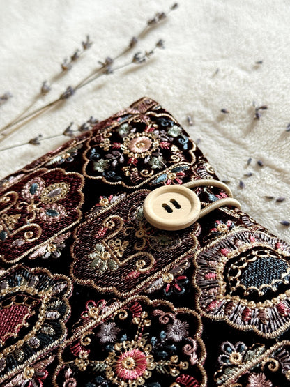 Embroidered Rhomboid Book Sleeve