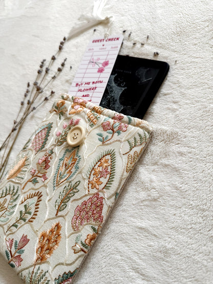 Embroidered Tropical E-Reader Sleeve