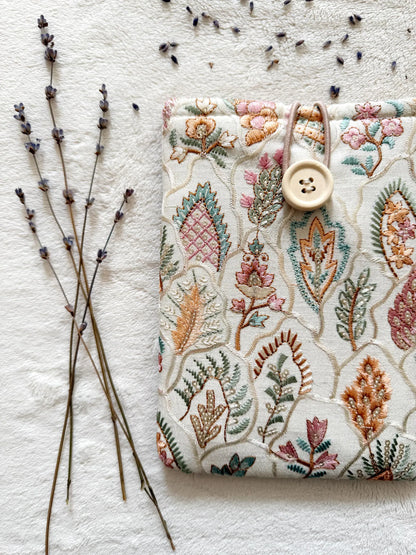 Embroidered Tropical E-Reader Sleeve