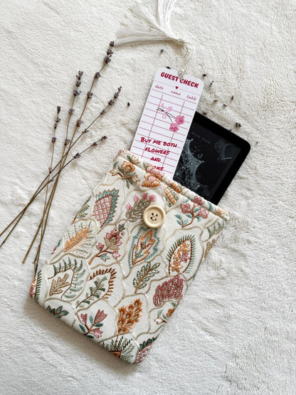 Embroidered Tropical E-Reader Sleeve