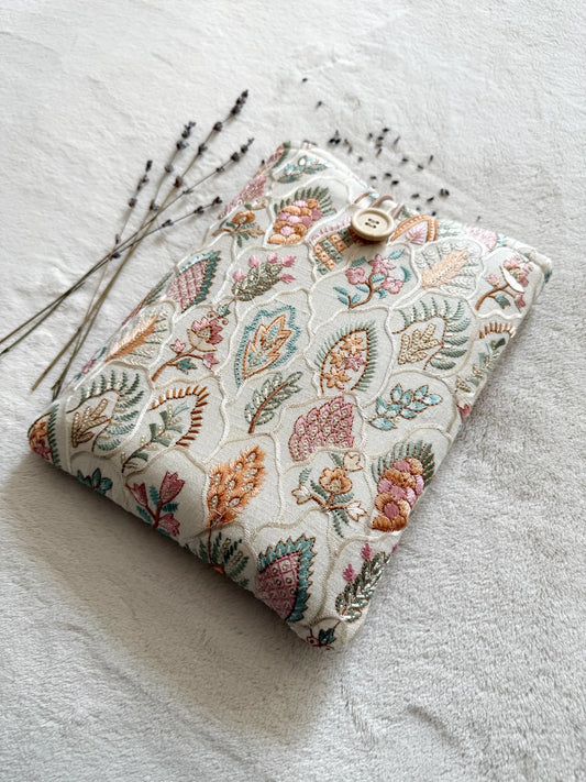 Embroidered Tropical Book Sleeve