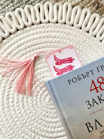 Cowboy Romance Book Club Ticket Bookmark with Tassel