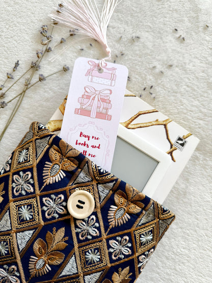Embroidered Gold Book Sleeve