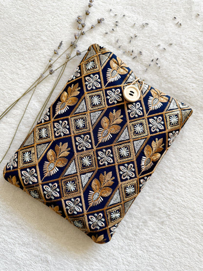 Embroidered Gold Book Sleeve