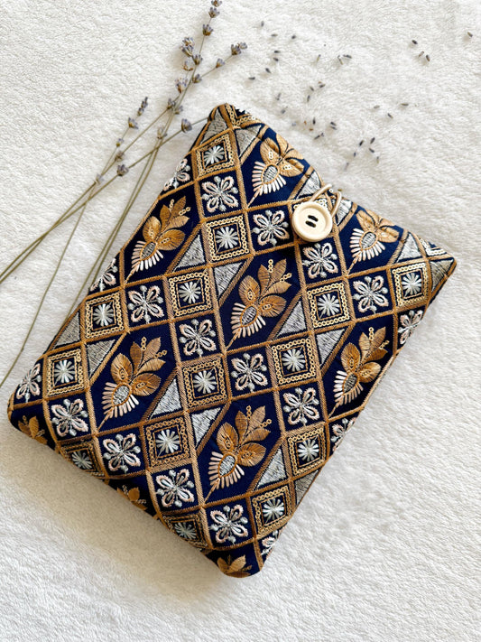 Embroidered Gold Book Sleeve