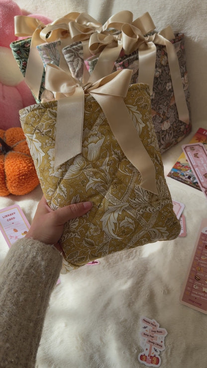 William Morris Bow Tie Book Sleeve (Mustard)